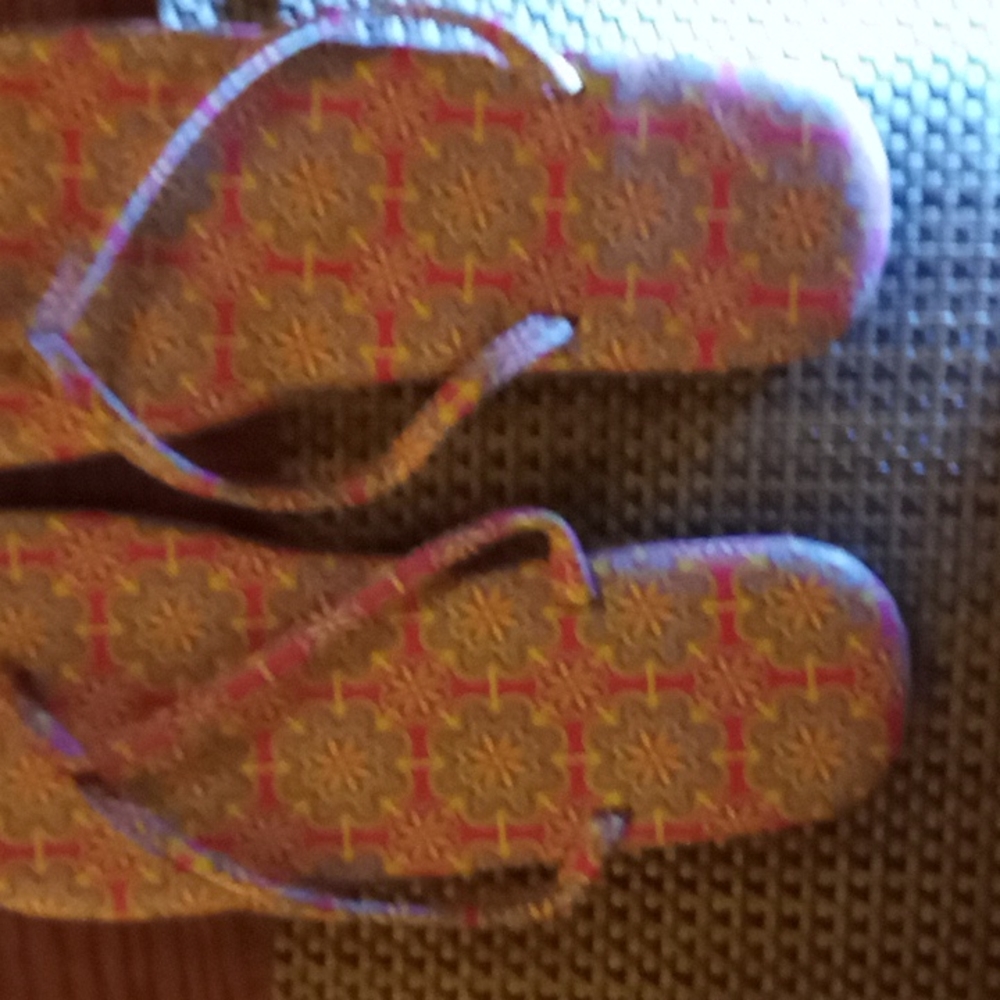 Paisley flip flops